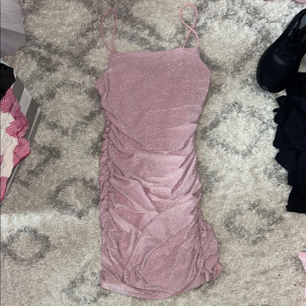 SHEIN Pink Mini Dress with Chic Design